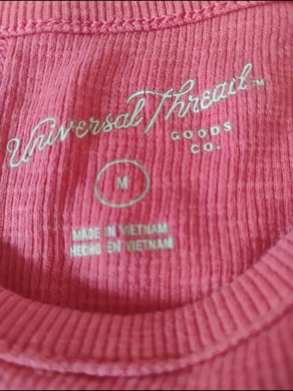 Universal Thread Hot Pink Ribbed Long-Sleeve Top - Picture 2 of 2